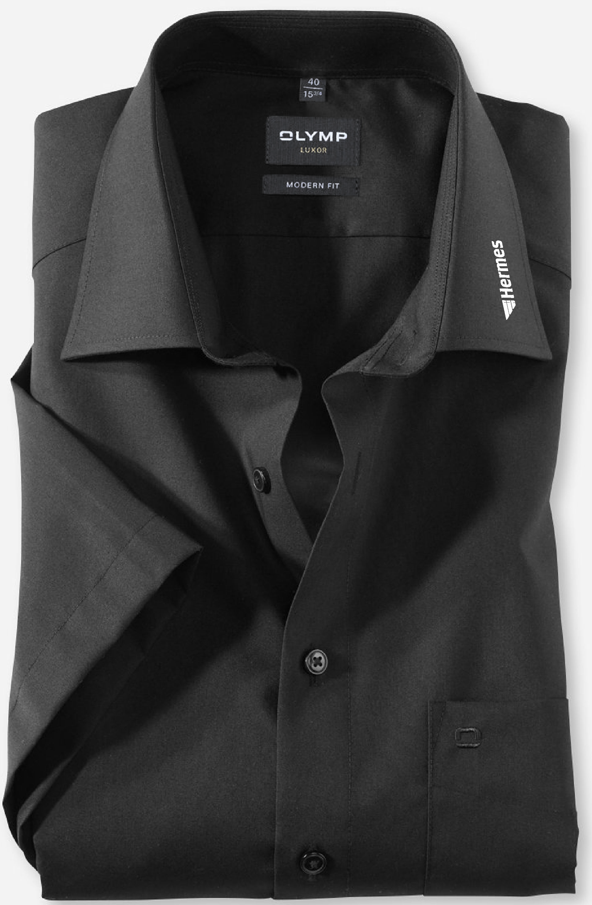 Olymp Hemd | Luxor | modern fit 1/2 halbarm schwarz - new Kent